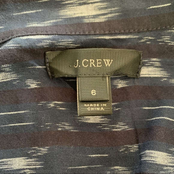 J.Crew Metallic-striped Ikat Button Down, Sz 6 - Picture 5 of 9